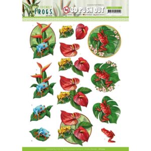 Amy Designs 3D Push Out Friendly Frogs - Poison Frogs
