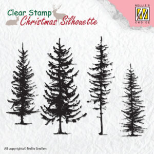 Nellie Snellen Christmas Silhouette - Pine Trees