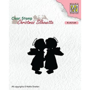 Nellie Snellen Christmas Silhouette - Two Kissing Angels