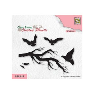 Nellie Snellen Christmas Silhouette - Branch with Birds