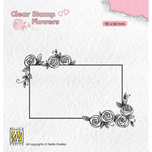 Flowers - Rectangle Frame with Roses