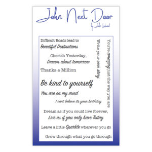 John Next Door Flag Sentiment Stamps - Inspiring