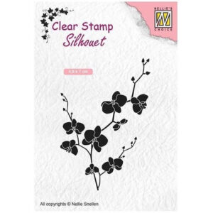 Silhouette - Branch with Flowers