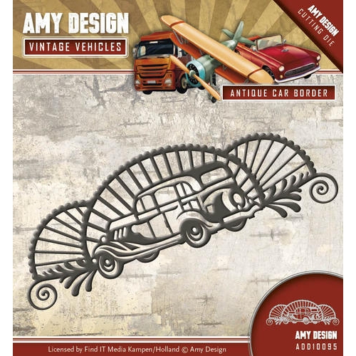 Amy Design Vintage Vehicles - Antique Car Border