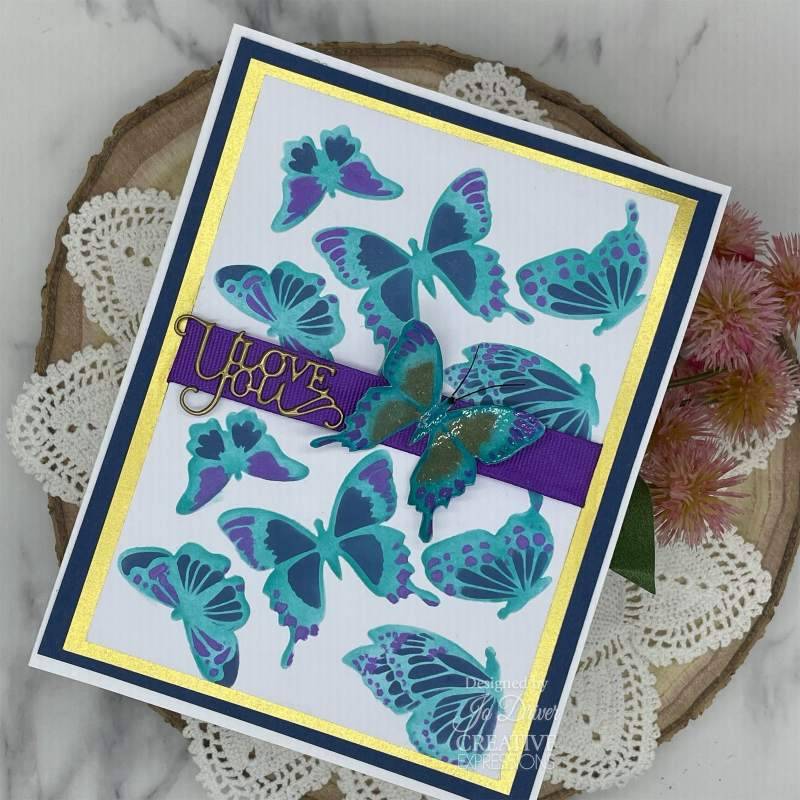 Butterfly Background Mini Triple Layering Stencil - Image 3