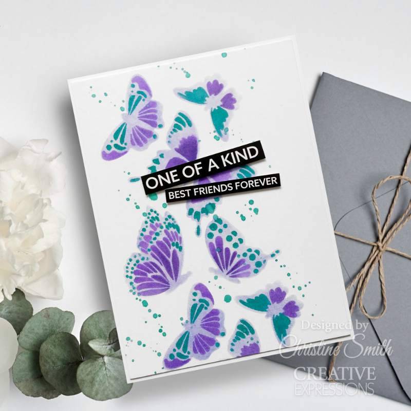 Butterfly Background Mini Triple Layering Stencil - Image 2