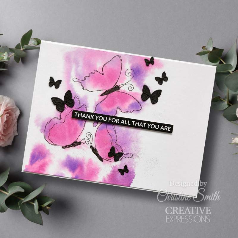 Butterfly Background Mini Triple Layering Stencil - Image 4