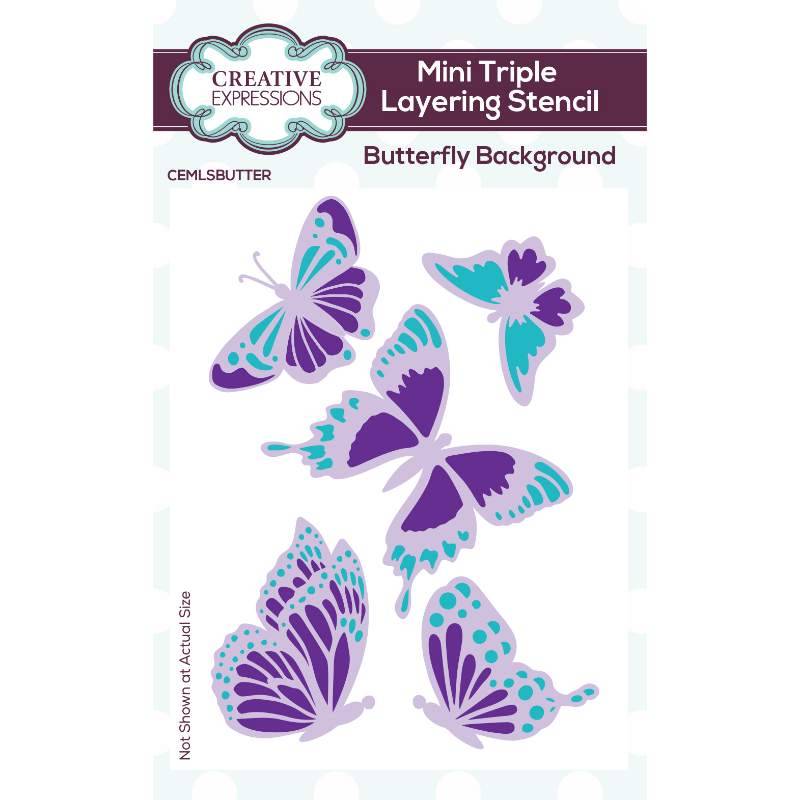 Butterfly Background Mini Triple Layering Stencil