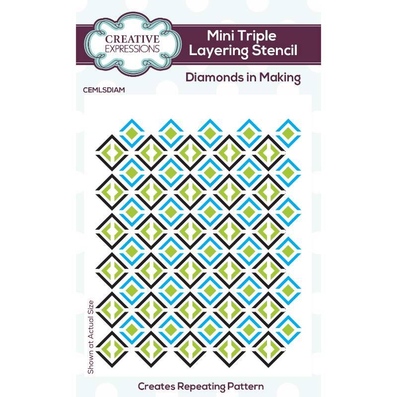Diamonds in Making Mini Triple Layering Stencil