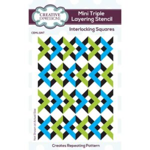 Interlocking Squares Mini Triple Layering Stencil