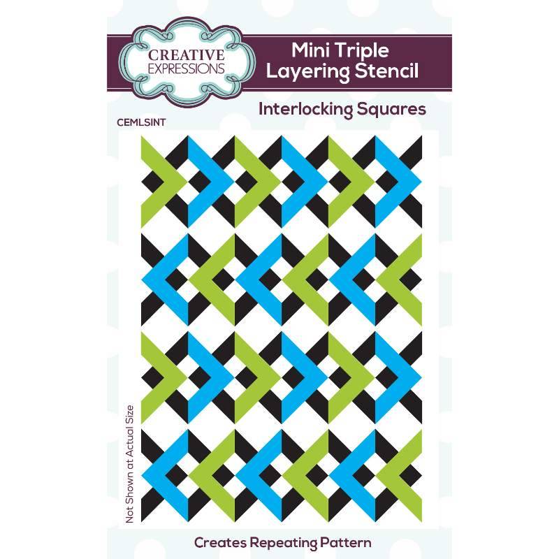 Interlocking Squares Mini Triple Layering Stencil