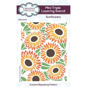 Sunflowers Mini Triple Layering Stencil
