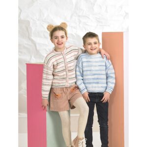 Party Time Stripes DK Pattern JB827 Cardigans and Sweater