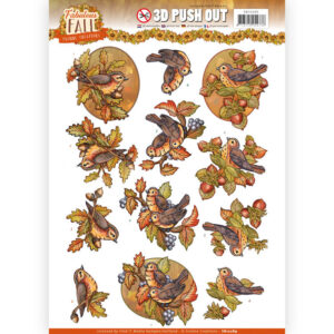 Yvonne Creations 3D Push Out Fabulous Fall - Fall Birds