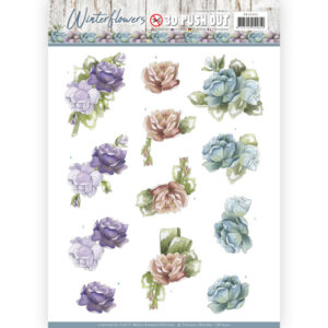 Precious Marieke 3D Push Out Winter Flowers - Roses