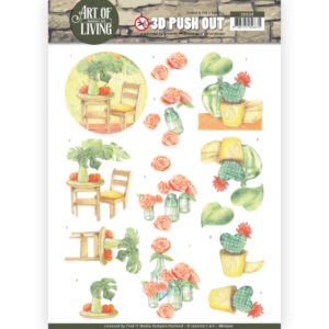 Jeanine's Art  3D Push Out Art of Living - Orange Art