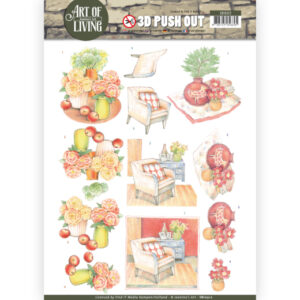 Jeanine's Art  3D Push Out Art of Living - Red Art