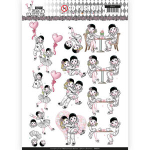 Yvonne Creations 3D Push Out Pretty Pierrot 2 - Love is in the Air