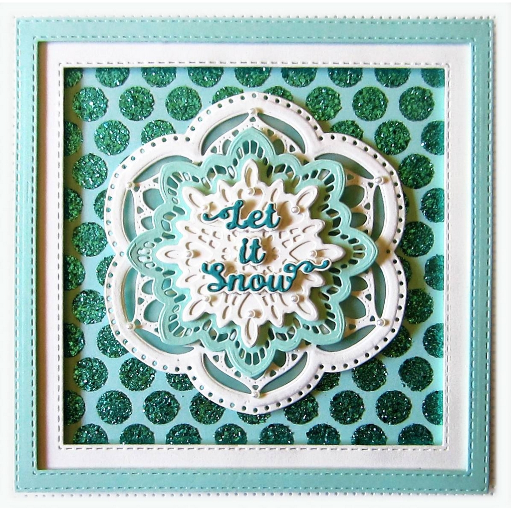 Festive Shadowed Sentiment Let It Snow