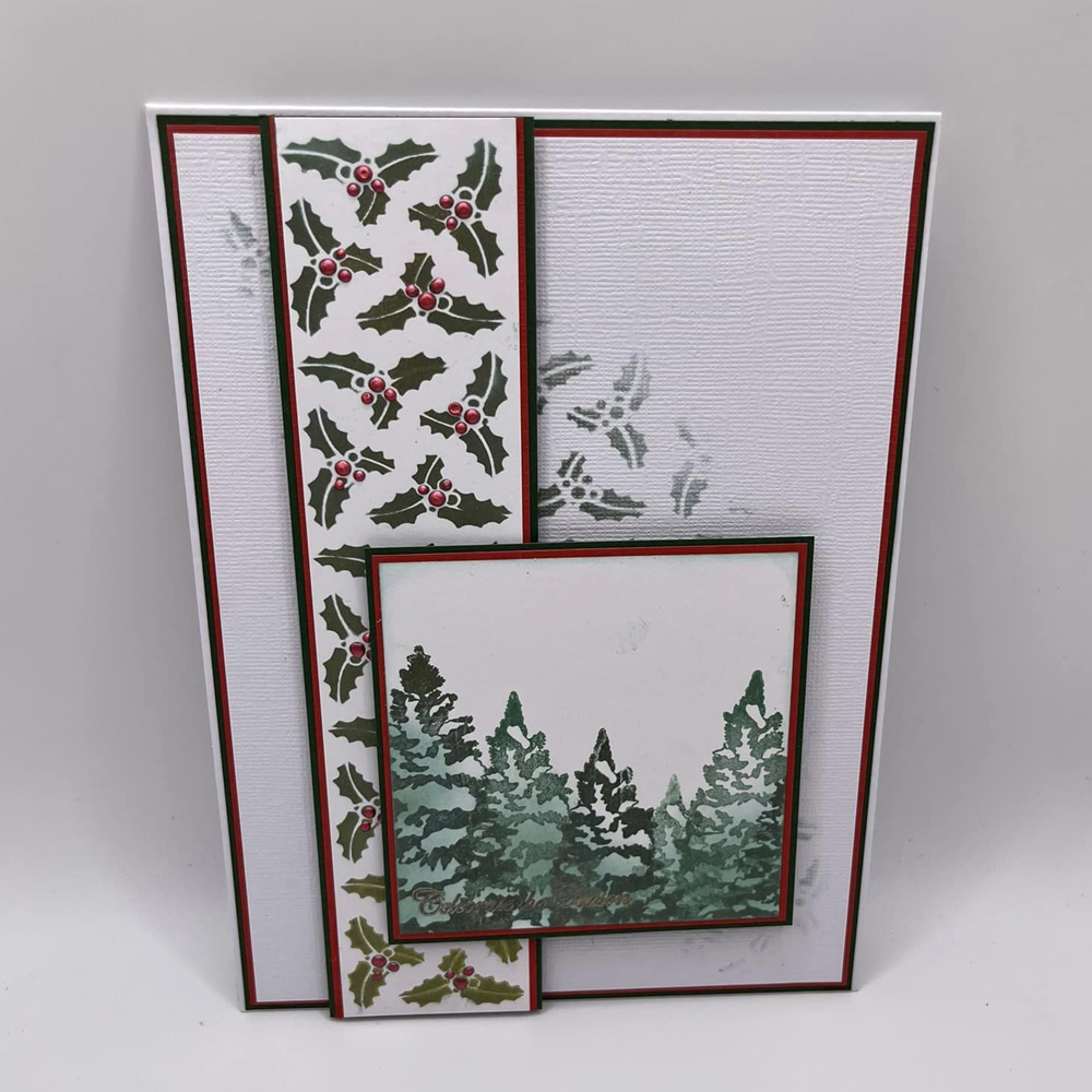 Two Jays Stamps Fir Trees