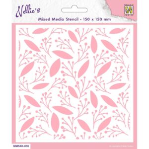 Nellie Snellen Mixed Media Stencil Leaves & Berries