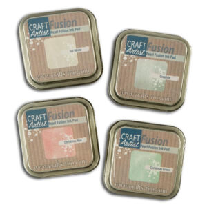 Craft Artist Pearl Fusion Ink Pad Collection - White, Graphite, Red and Green