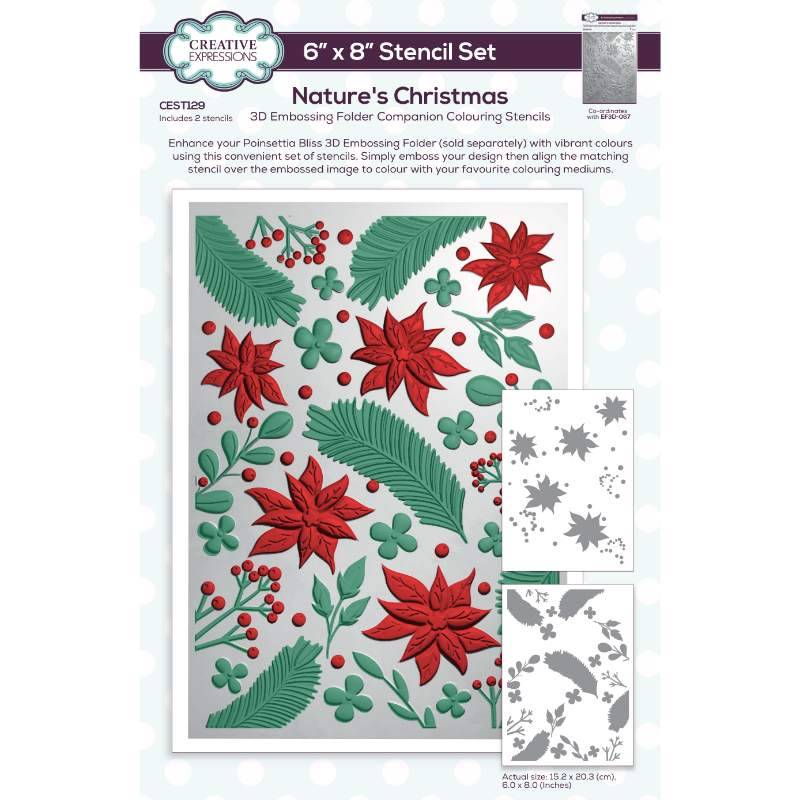 Creative Expressions Nature’s Christmas Companion Colouring Stencil