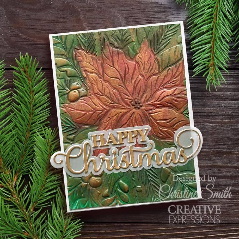 Creative Expressions Poinsettia Bliss Folder & Stencil set - Image 2