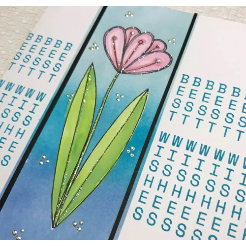 Julie Hickey Designs Vertical Wishes Stamp Set