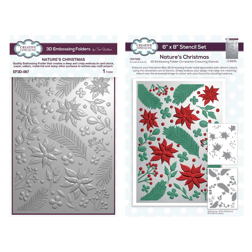 Creative Expressions Nature’s Christmas Folder & Stencil set