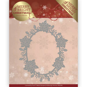 Precious Marieke Merry and Bright Christmas - Poinsettia Oval