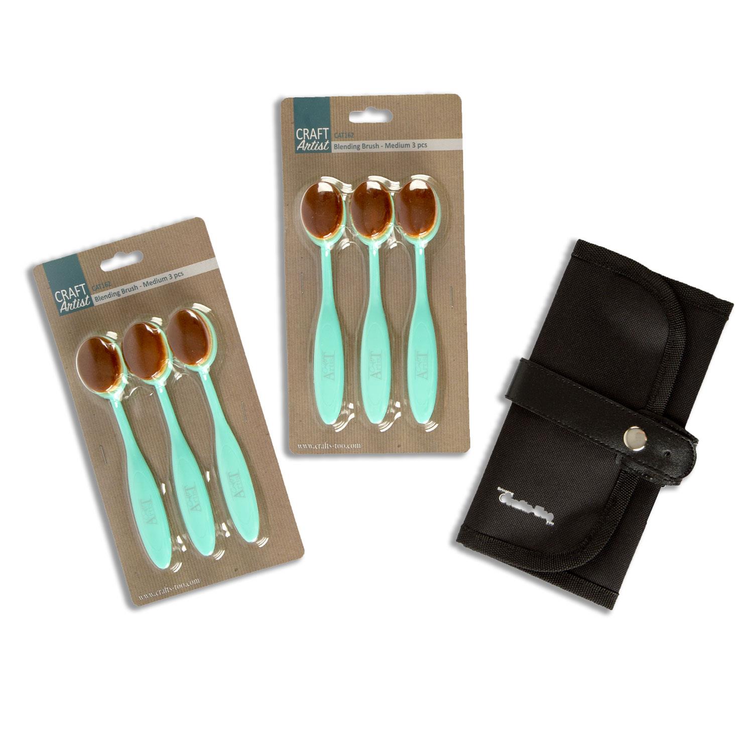 Craft Artist Blending Brushes with Case Art of Craft