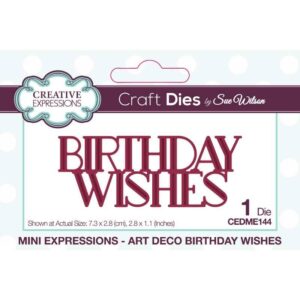 Sue Wilson Mini Expressions Art Deco Birthday Wishes