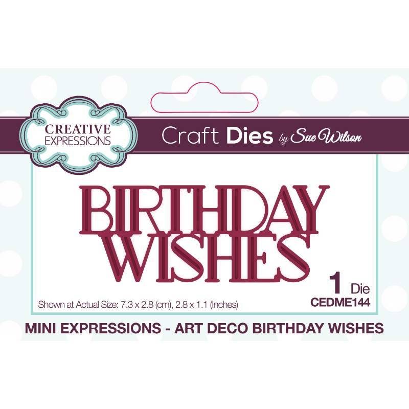 Sue Wilson Mini Expressions Art Deco Birthday Wishes