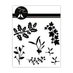 Two Jays Stamps - Holly & Leaves