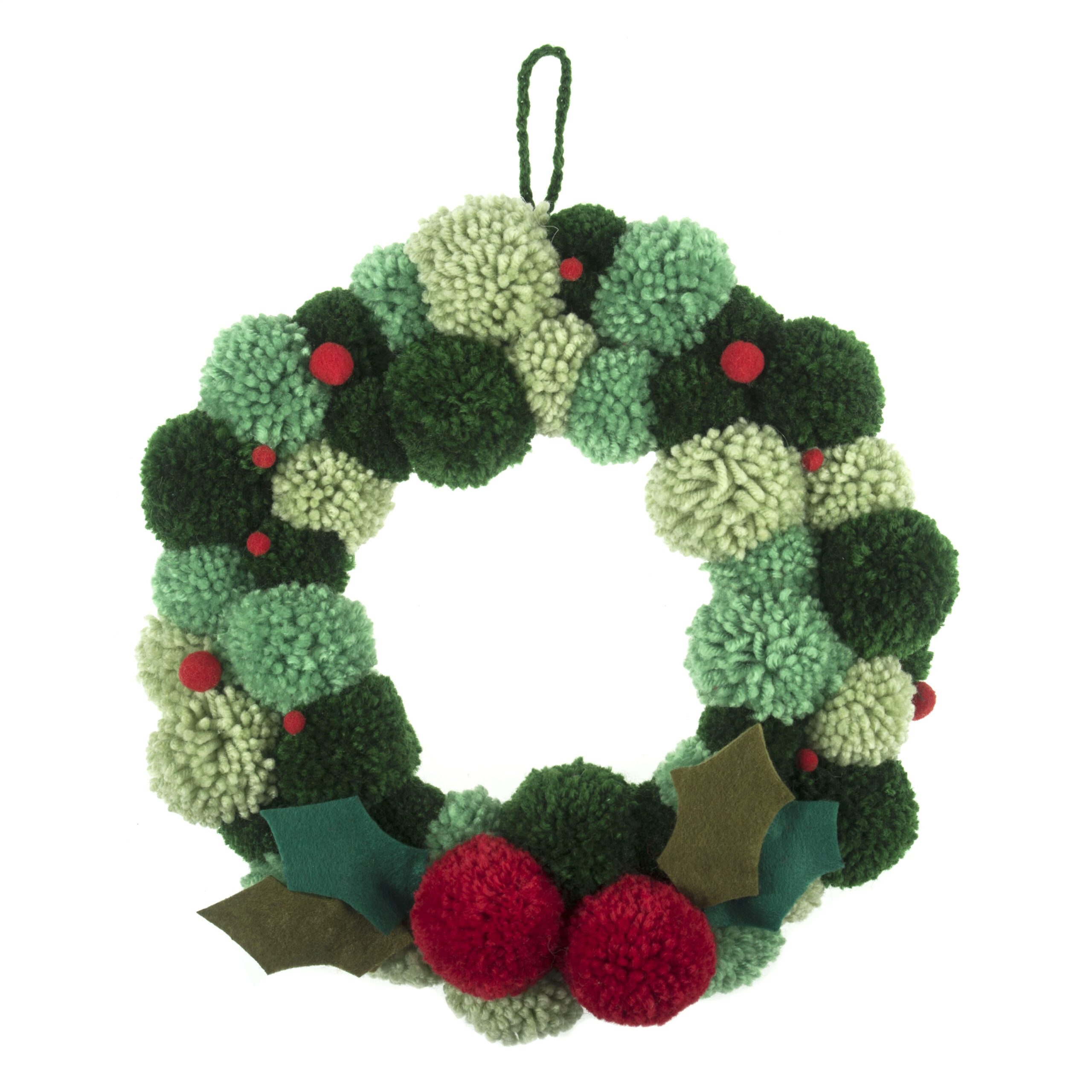 Pom Pom Wreath Kit Green