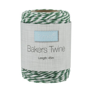 Bakers Twine: 45m x 2mm: Green and White