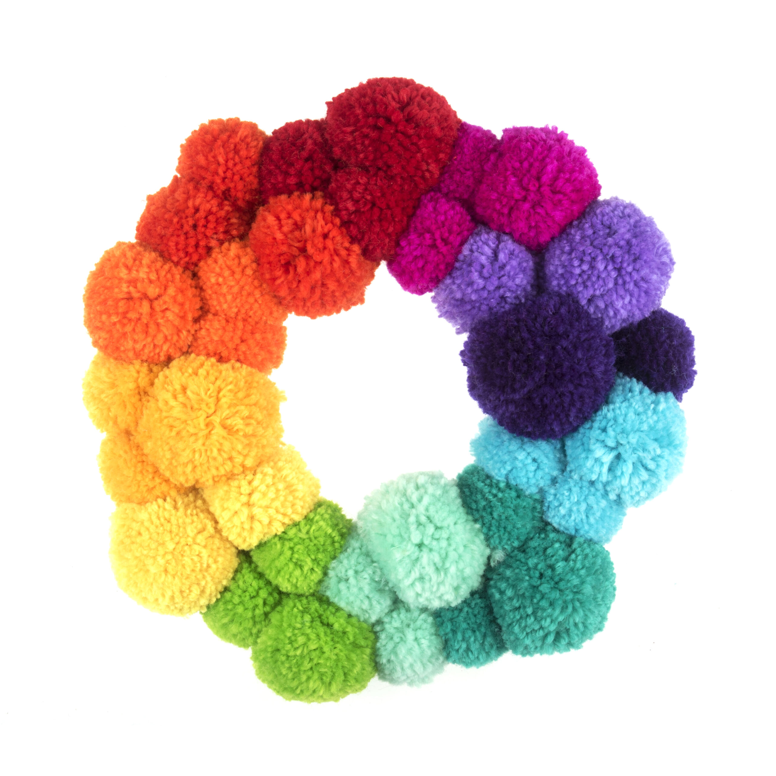 Pom Pom Wreath Kit Rainbow