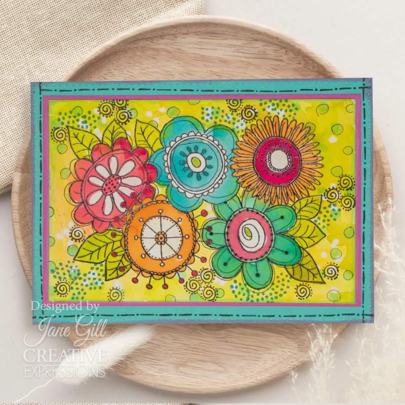 Woodware Petal Doodles Happy Thoughts