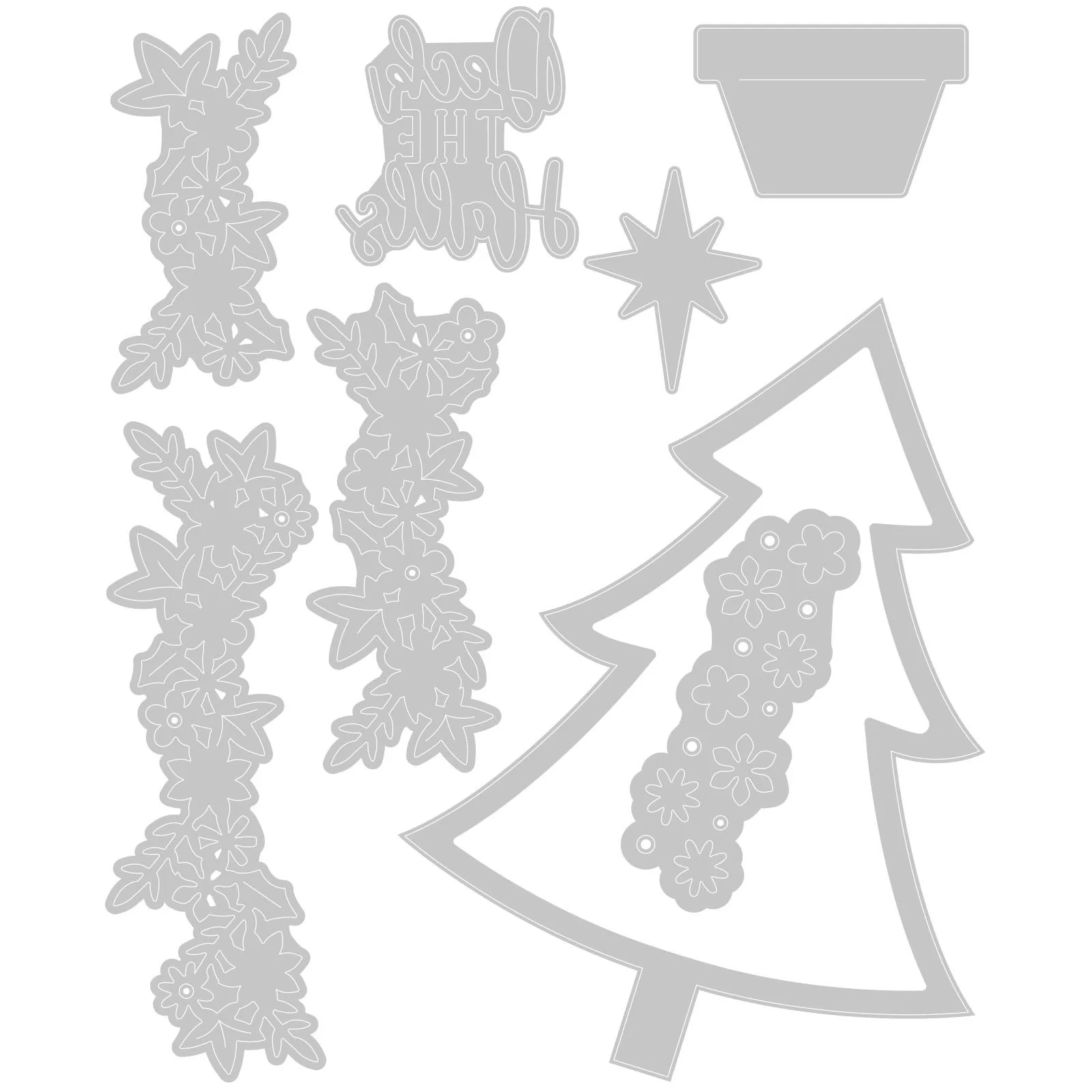 Thinlits Die Set Embellished Christmas Tree