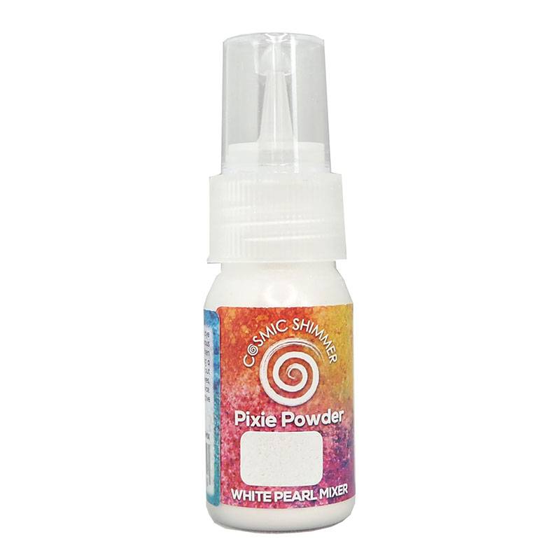 Cosmic Shimmer Pixie Powder White Pearl Mixer 30ml