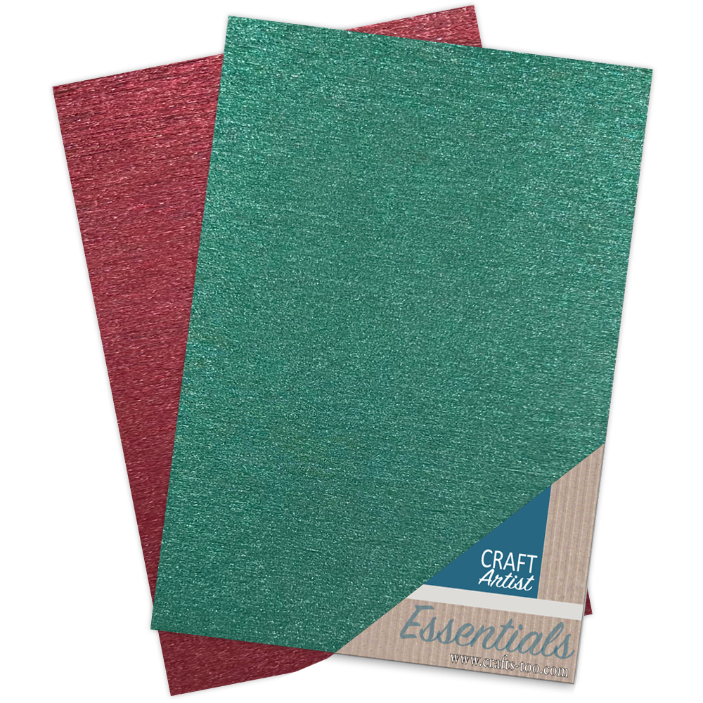 Craft Artist Waterfall Glitter Card A4 Holly & Berry