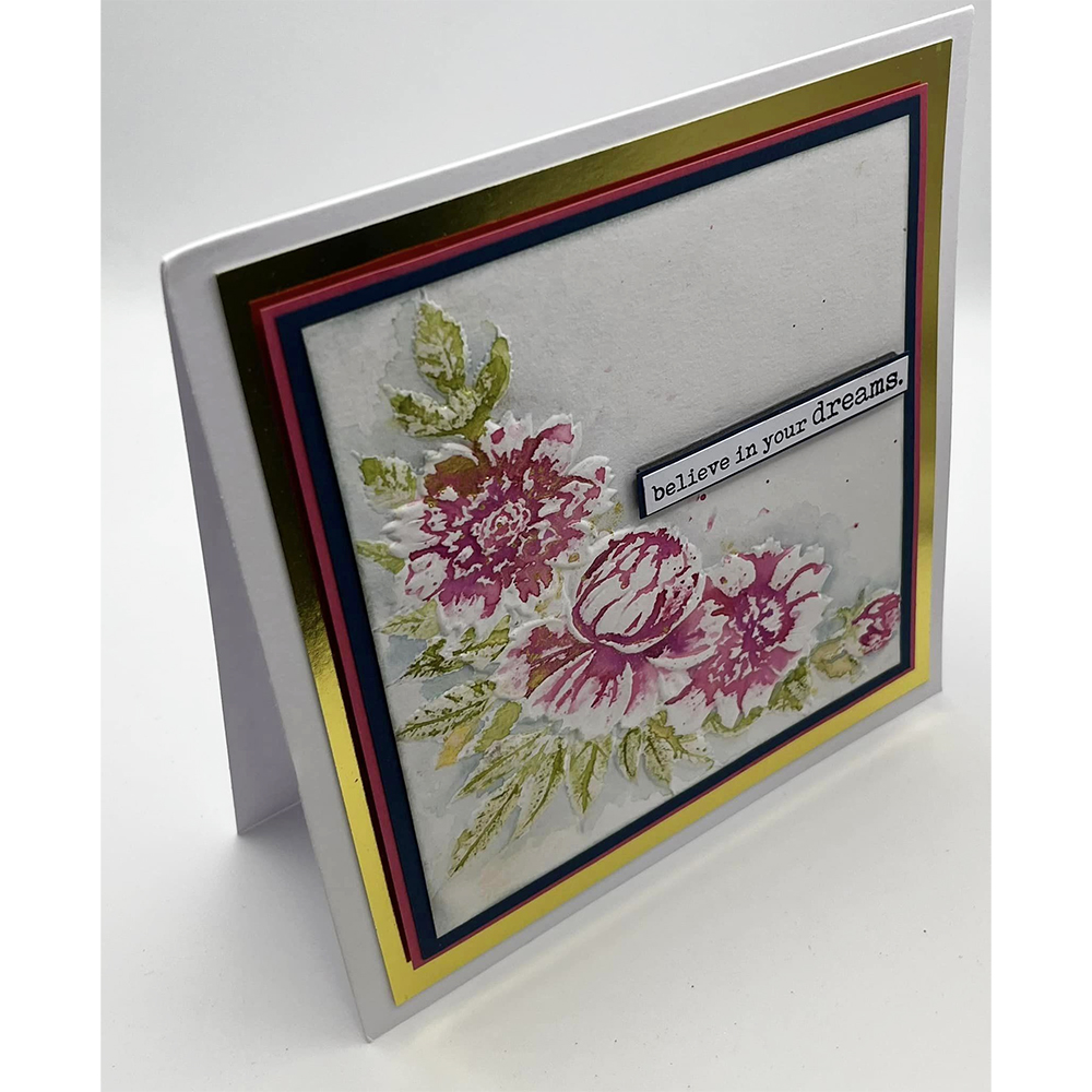 Presscut 3D Embossing Folder Flower Corner