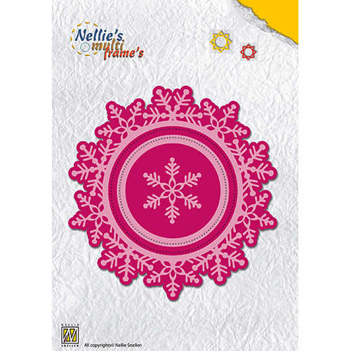 Nellie Snellen Multi Frame Die Round Christmas Wreath Snowflake