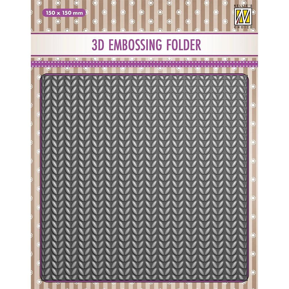 Nellie Snellen Knitting 3D Embossing Folder & Stencil set - Image 2
