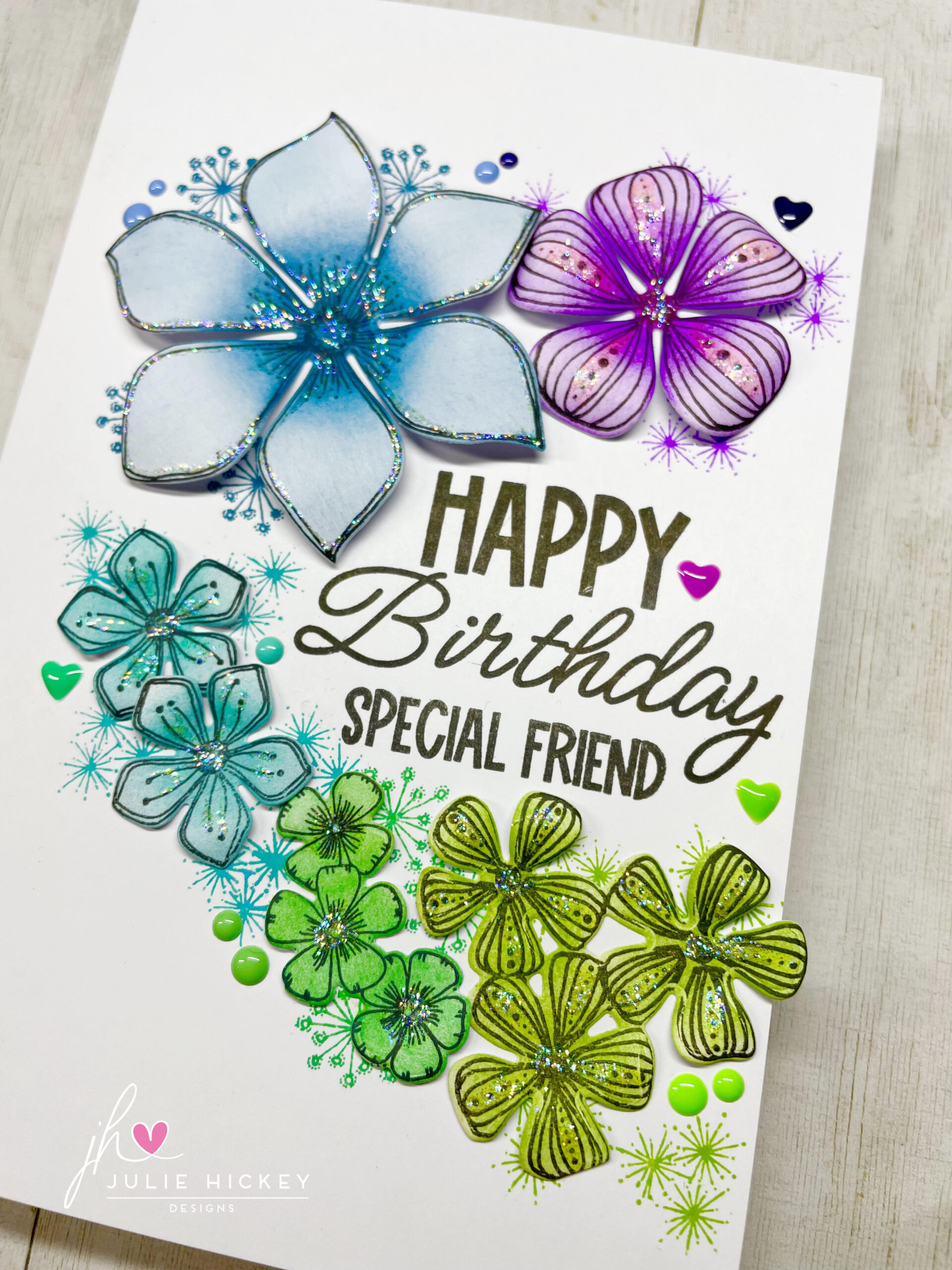 Julie's Hand Picked Florals A5 Stamp Set