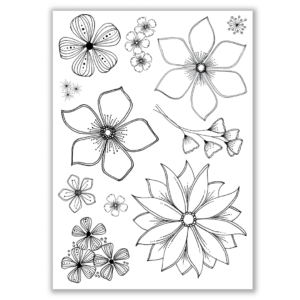 Julie's Hand Picked Florals A5 Stamp Set
