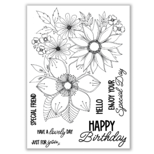 Julie's Hand Picked Blossoms & Blooms A5 Stamp Set