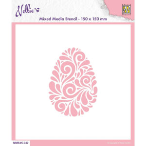 Nellie Snellen Mixed Media Stencil Doodle Egg