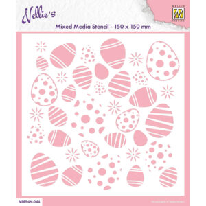 Nellie Snellen Mixed Media Stencil Easter Eggs Background